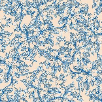 Blue flowers Stock Illustration