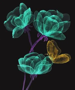 Blue flowers Stock Illustration