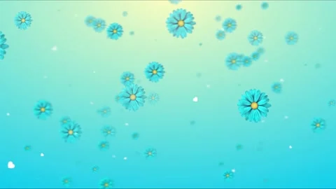 Blue flowers motion background Stock Footage 149982141