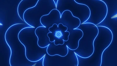 Blue flowers rotating Stock Footage 89126450