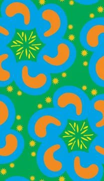 Blue Flowers Seamless Pattern Stock Illustration