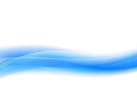 Blue Flowing Abstract Vector Wave Background for Website or Brochure Stock Illustration