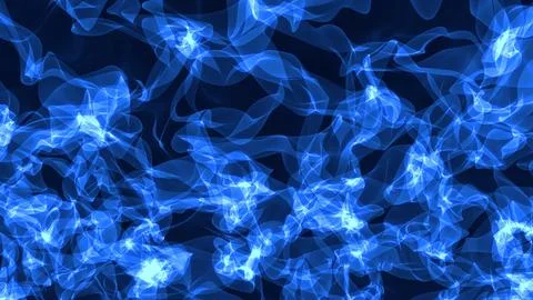 Blue flowing light waves abstract background 4K Stock Illustration