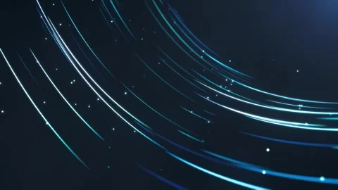 Blue flowing line dynamic background in a loop playback 動画素材 340557416
