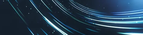 Blue flowing line dynamic background in a loop playback Video stock 340558166