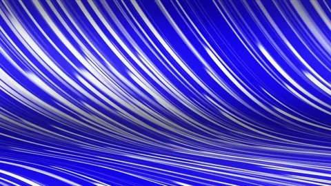 Blue flowing line waves motion background with glossy streaks, dynamic seamless Stock Footage 339544095