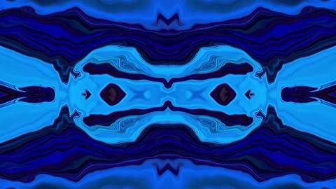 Blue flowing liquid waves abstract motion blurred background. Video stock 152029832