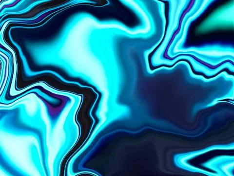 Blue flowing liquid waves abstract motion blurred background. Stock Illustration