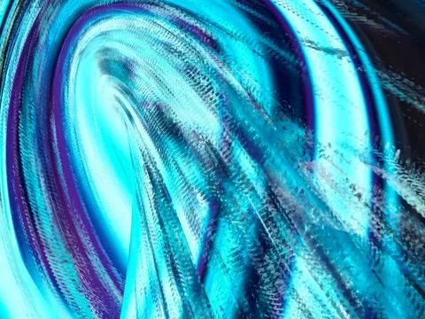 Blue flowing liquid waves abstract motion blurred background. Stock Illustration