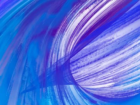 Blue flowing liquid waves abstract motion blurred background. Stock Illustration