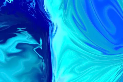 Blue flowing liquid waves abstract motion blurred background. 스톡 일러스트