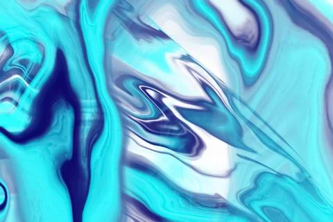 Blue flowing liquid waves abstract motion blurred background. Stock Illustration