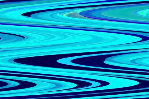 Blue flowing liquid waves abstract motion blurred background. Stock Illustration