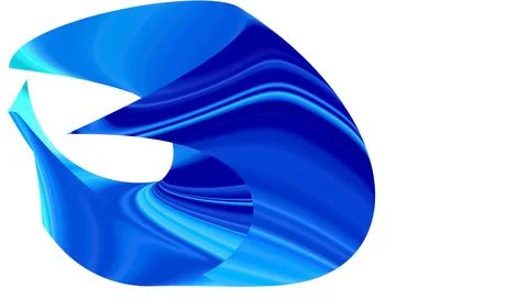 Blue flowing liquid waves abstract motion blurred background. Stock Illustration