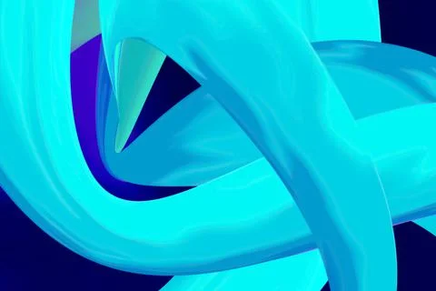 Blue flowing liquid waves abstract motion blurred background. Stock Illustration