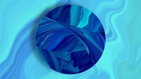 Blue flowing liquid waves abstract motion blurred background. Stock Illustration