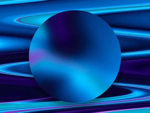 Blue flowing liquid waves abstract motion blurred background. Stock Illustration