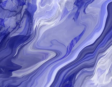 Blue flowing liquid waves abstract motion blurred background. Stock Illustration