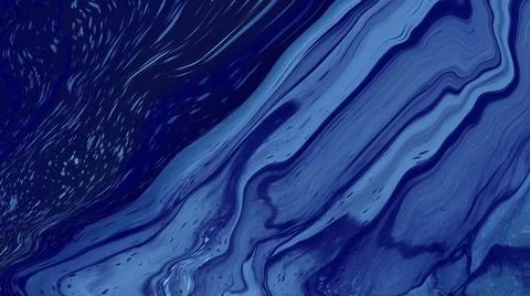 Blue flowing liquid waves abstract motion blurred background. Stock Illustration