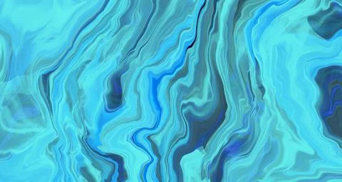 Blue flowing liquid waves abstract motion blurred background. 스톡 일러스트