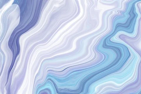 Blue flowing liquid waves abstract motion blurred background. Stock Illustration