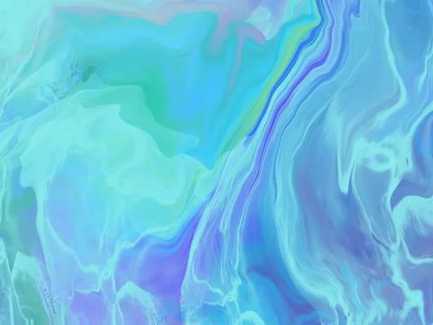 Blue flowing liquid waves abstract motion blurred background. Stock Illustration