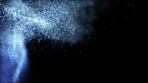 Blue Flowing Particles Loop against a black background Stock Footage 238967099