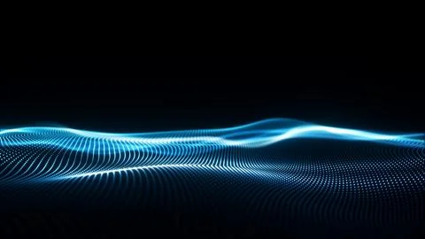 Blue flowing wave 库存插图