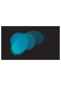 Blue Fluffy 3D Furry Sphere Wave Background Stock Illustration