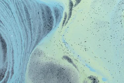 Blue fluid art background handmade aesthetic flowing texture Stock Illustration