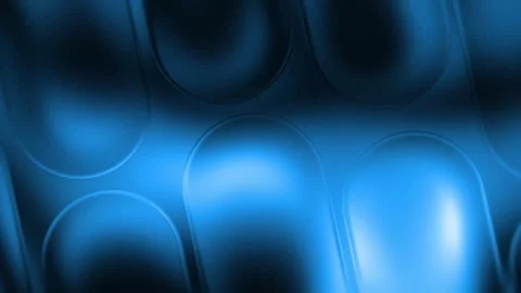 Blue Fluid Glass Gradient Background with Smooth Rounded Organic Shapes Stock Footage 337782821