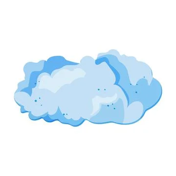 Blue fluid ink cloud expanding abstract illustration Stock Illustration