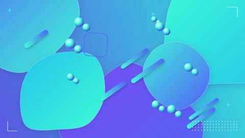 Blue fluid layers with gradient spheres and capsules drifting 動画素材 348279464