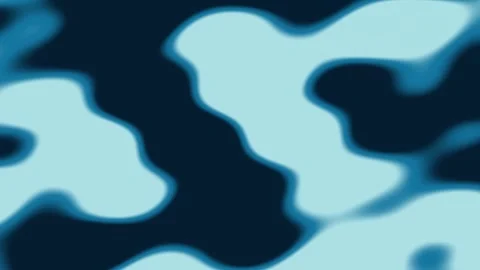 Blue fluid liquid caustics wave blobs morphing seamless loop animation Video stock 347086443