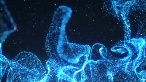 Blue Fluid Smoke in a 3D animation Stock Footage 233768006