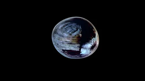 Blue Fluid Sphere for Minimalist Title Sequence and Artistic Tech Background Stock Footage 333495115