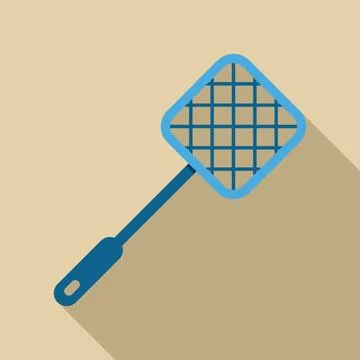 Blue fly swatter vector illustration for pest control Stock Illustration