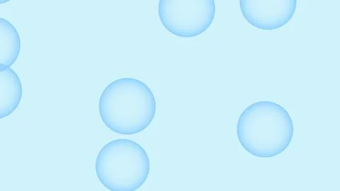 Blue Flying Bubbles Dance Across a light blue Backdrop, Creating an Airy an.. 스톡 일러스트