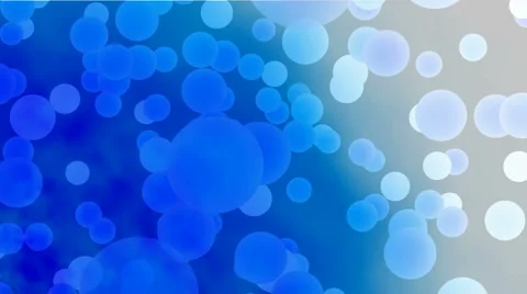Blue flying circle and smoke,blister,soap bubble,waterdrop,holiday,ballon.Fracta Stock Footage