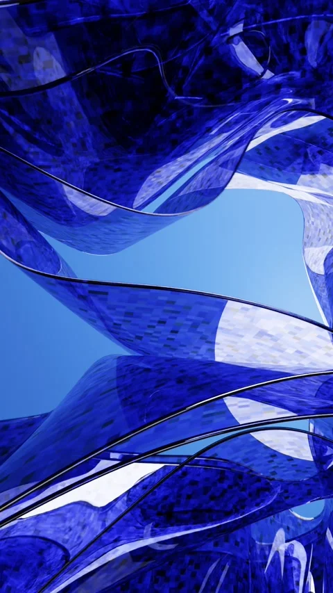 Blue Flying cloth abstract background Stock Footage 286422501