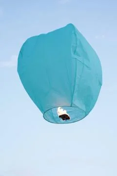 Blue flying latern Foto stock
