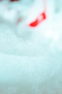 Blue foam texture in cold snow outdoors Stock Photos