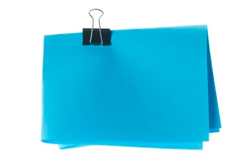Blue folded paper Stock Photos