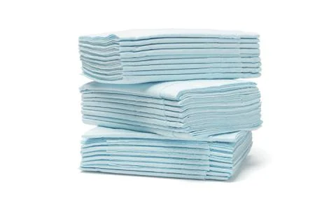 Blue folded tissue papers Stock Photos