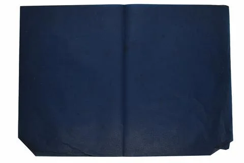 Blue folded tracing paper background Foto stock