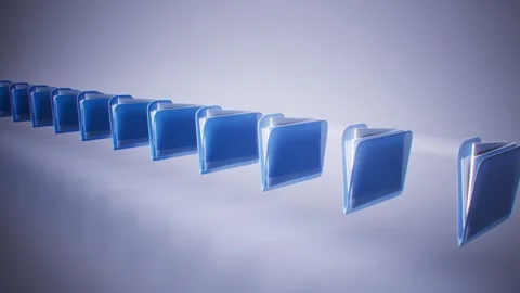 Blue folder data flow Stock Footage 319447120