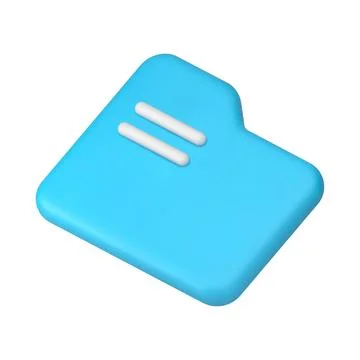 Blue folder data storage organizing digital archive web directory 3d icon r.. Illustrazione stock