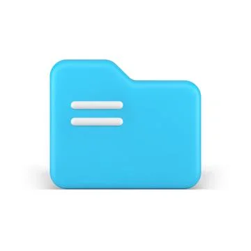 Blue folder document storage digital archive data communication 3d icon rea.. Stock Illustration