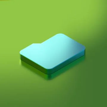 Blue folder icon on green background Stock Illustration