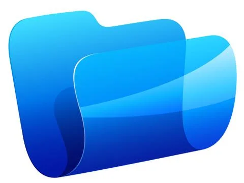 Blue folder icon 스톡 일러스트